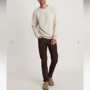 Marine Layer Oatmeal Quilted Pullover Sweatshirt